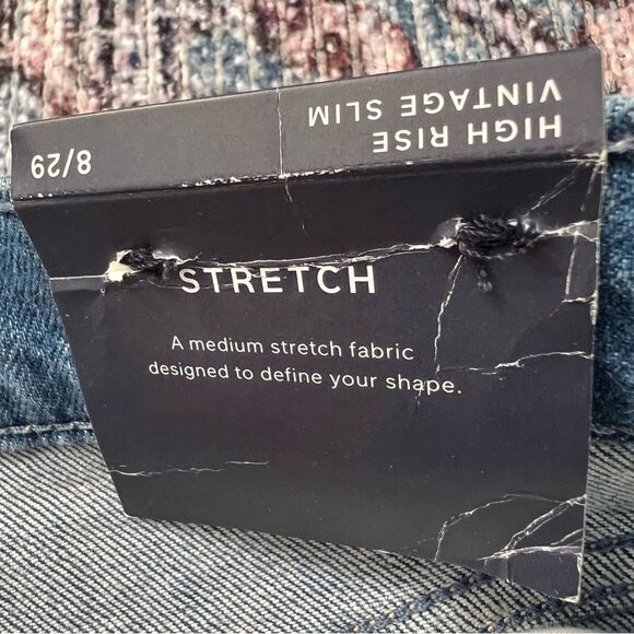 NWT GAP High Rise Vintage Slim Destructed Ankle Jeans Size 8 - Picture 9 of 14